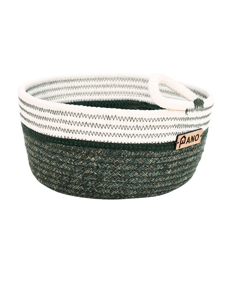 Naples Polypropylene Green Multi-Storage Basket Pack of 2 Basket - Pano Pano