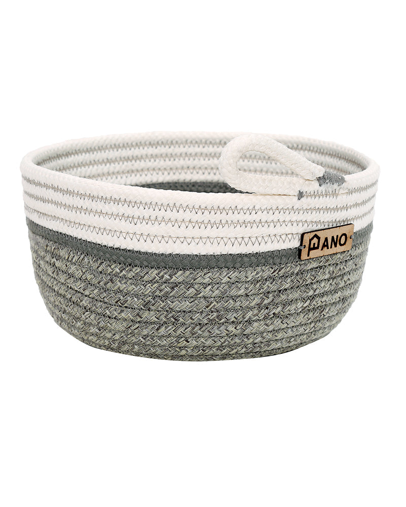 Naples Polypropylene Lite Grey Multi-Storage Basket Pack of 2 Basket - Pano Pano