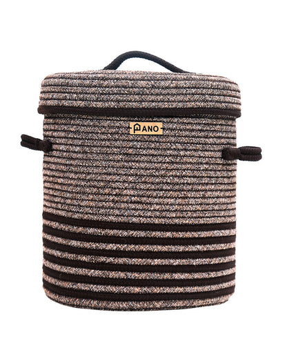 Stripe Laundry Basket Multi Purpose with Lid - Pano Pano