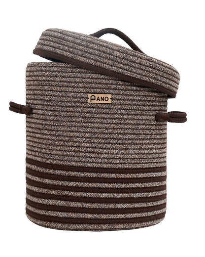 Stripe Laundry Basket Multi Purpose with Lid - Pano Pano