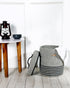 Stripe Laundry Basket Multi Purpose with Lid Grey - Pano Pano