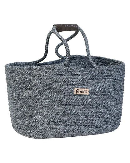 Tunisia Polypropylene  Grey Storage Basket