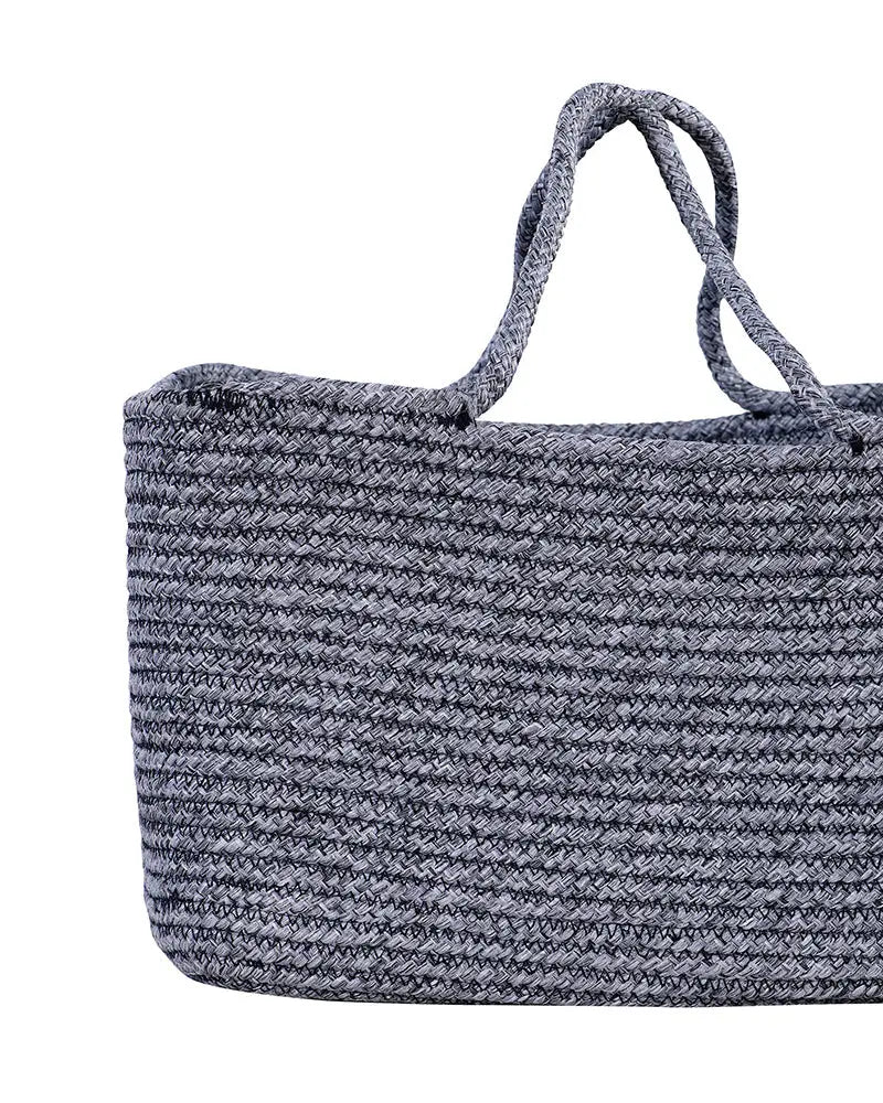 Tunisia Polypropylene Ash Grey Storage Basket