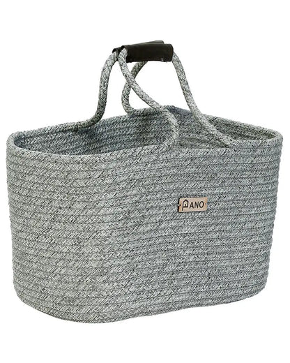 Tunisia Polypropylene Light Grey Storage Basket