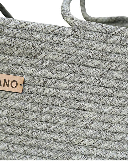 Tunisia Polypropylene Light Grey Storage Basket