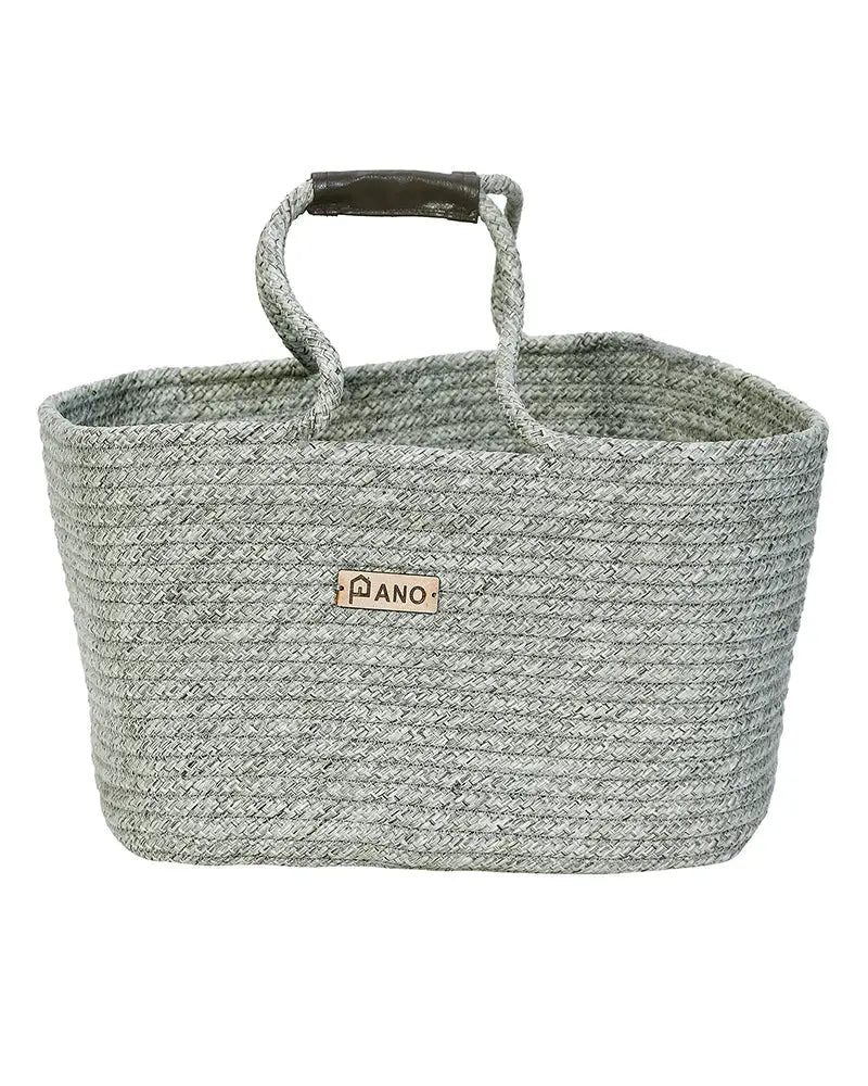 Tunisia Polypropylene Light Grey Storage Basket