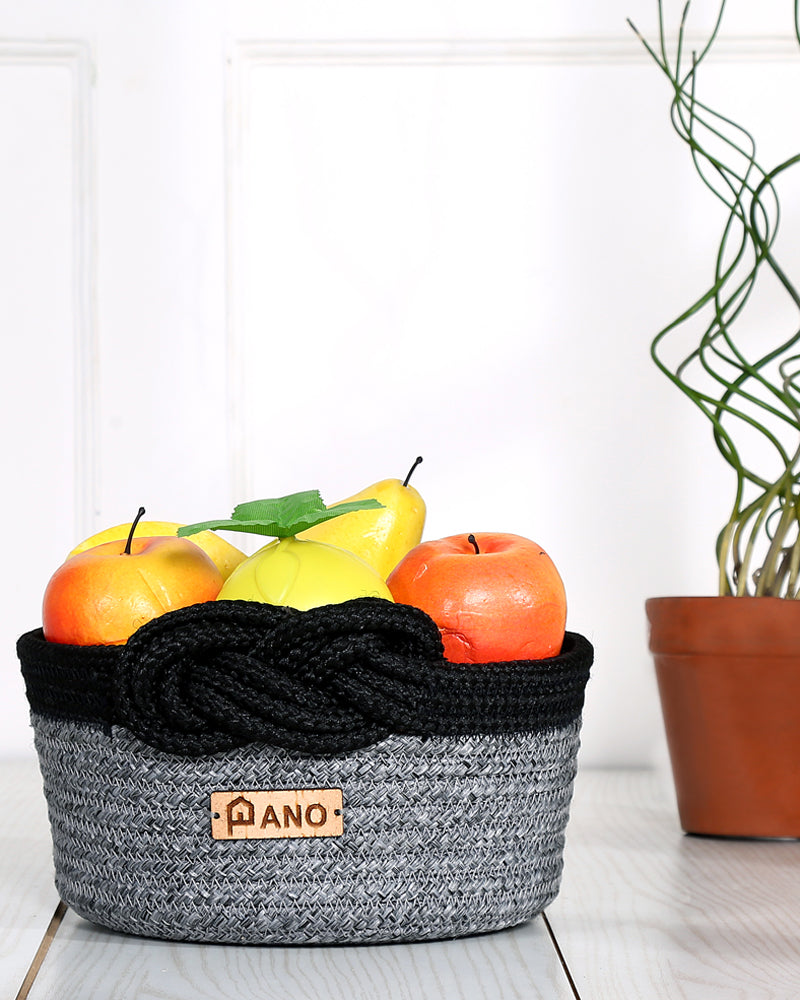 Valencia Polypropylene Grey Multi- Storage Basket- Pano