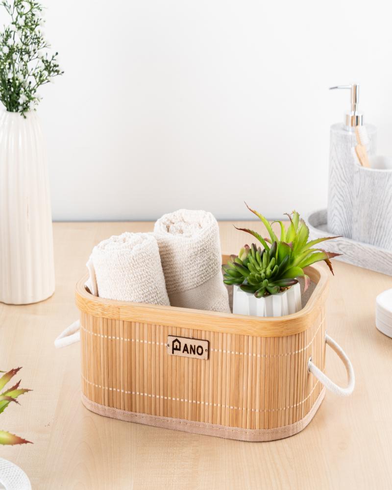 Bamboo Kitchen Utility Bern Basket Natural | Storage Organiser - Pano