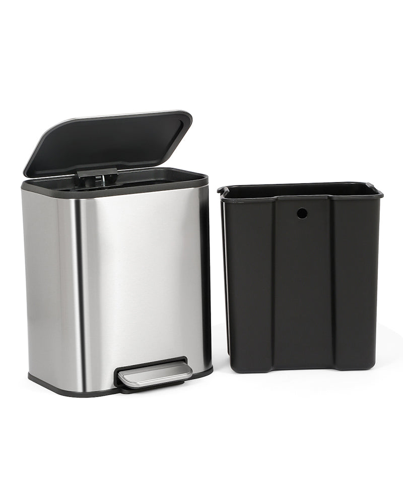 Binova Stainless Steel Soft Close Peddle Dustbins 12 Litre - Pano