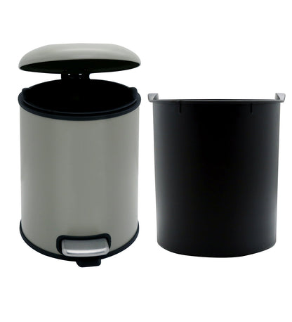 Stainless Steel Soft Close Step Bin 12 Litre Beige Pano