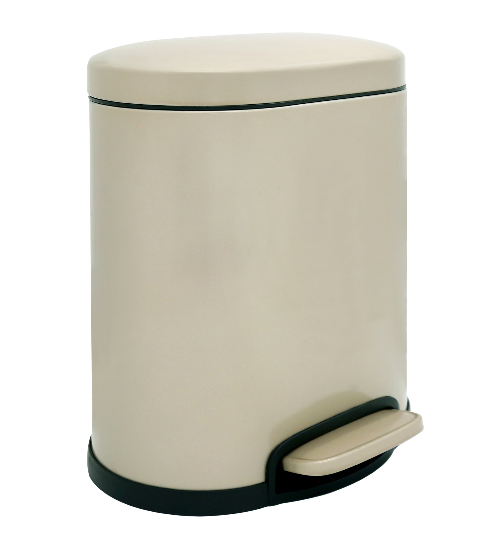 Stainless Steel Soft Close Step Oval Bin 5 Litre