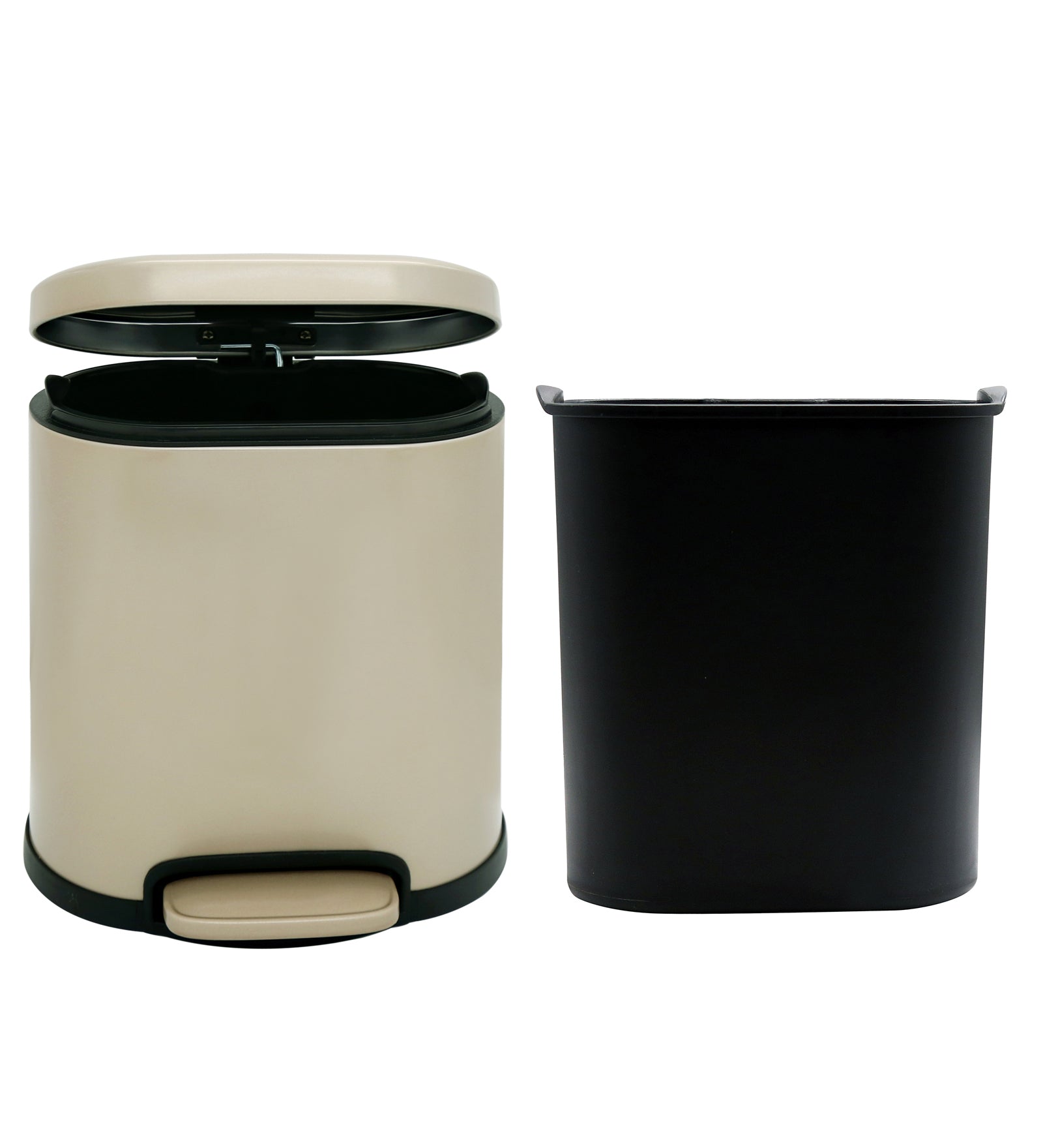 Stainless Steel Soft Close Step Oval Bin 5 Litre