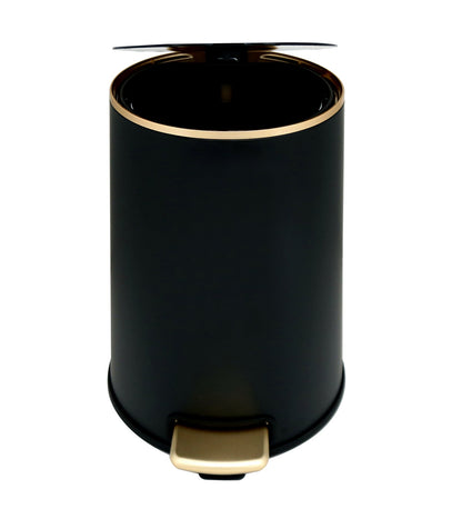 Stainless Steel Soft Close Step Bin 8 Litre Black Pano