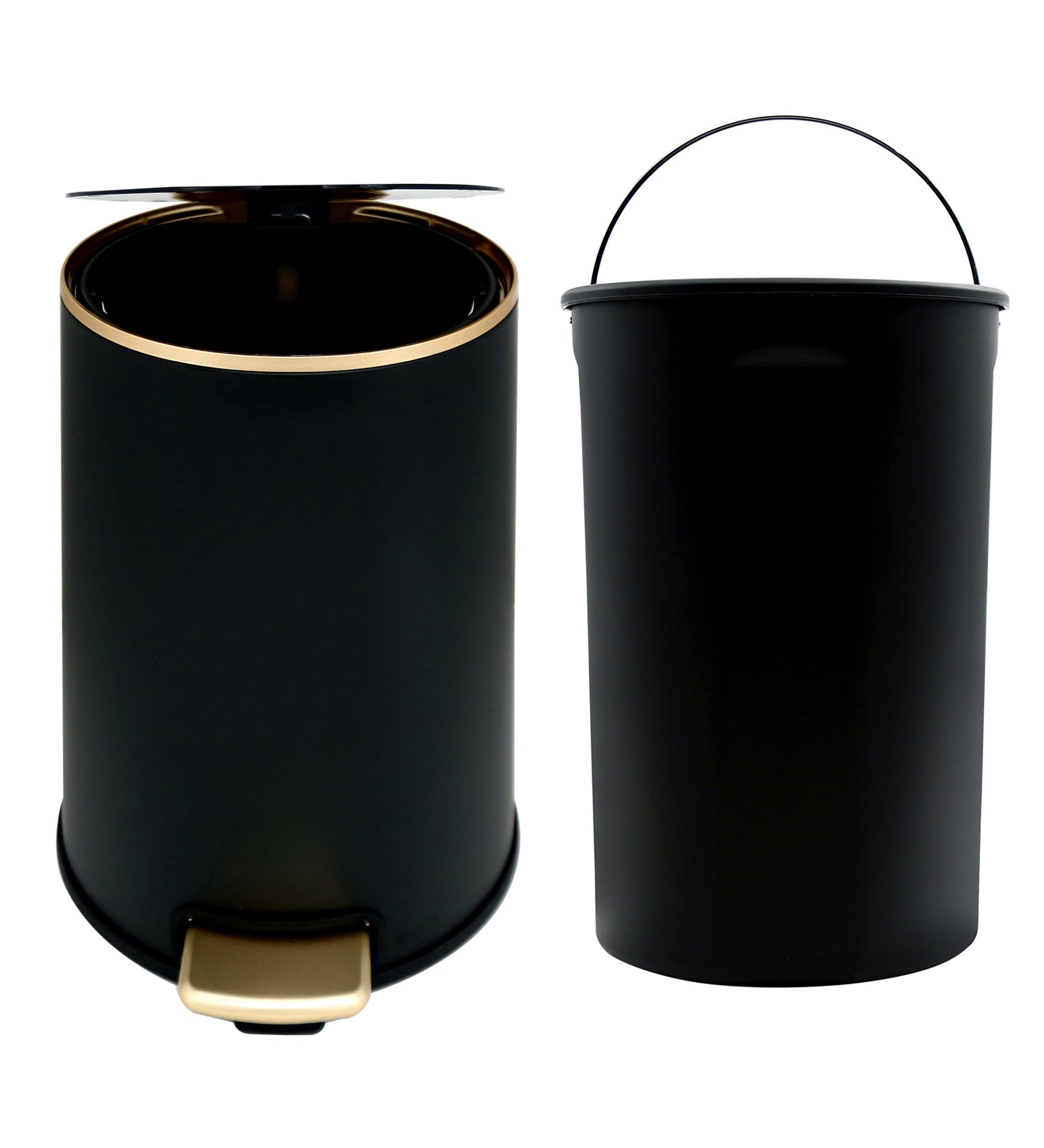 Stainless Steel Soft Close Step Bin 8 Litre Black