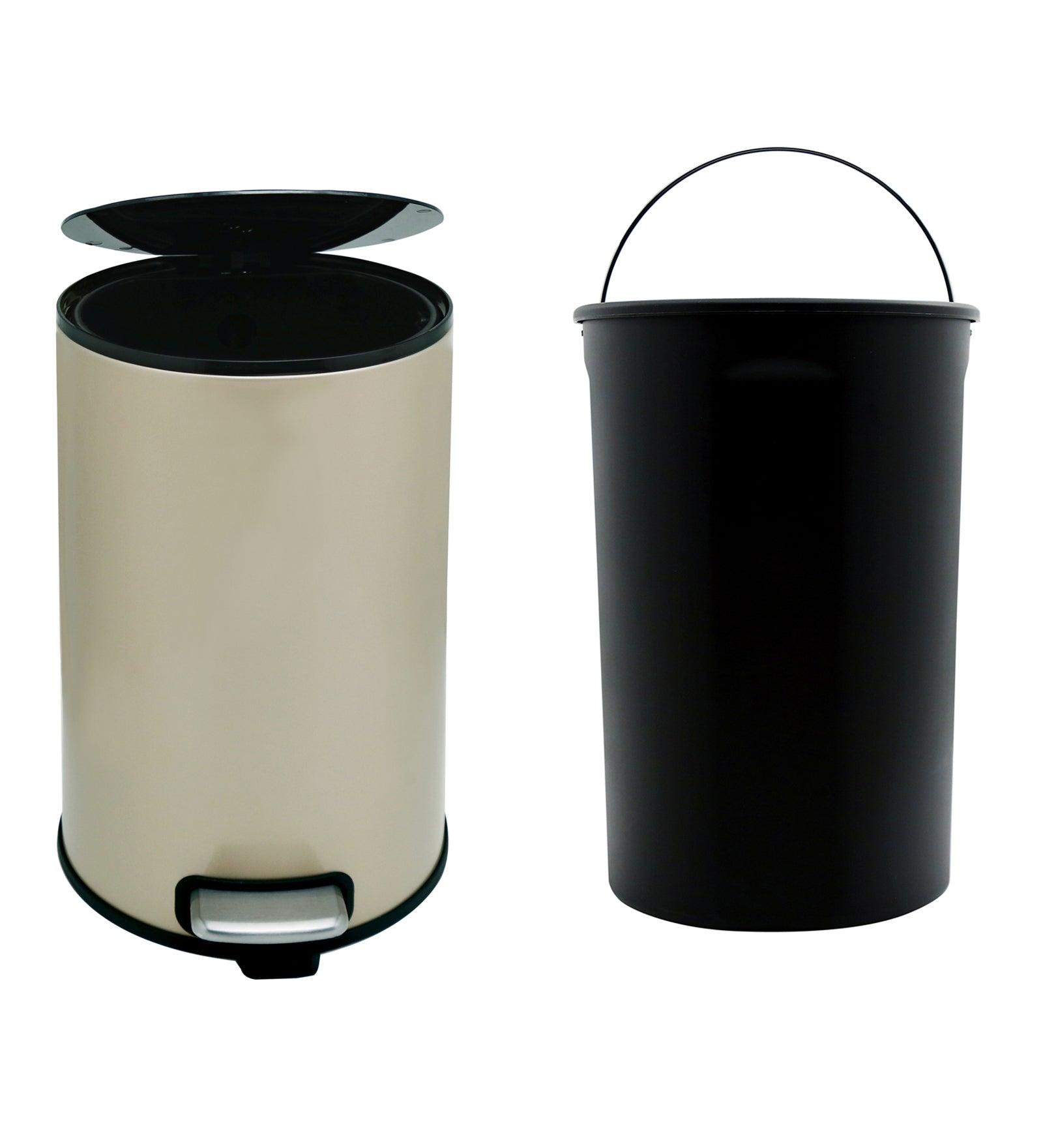 Stainless Steel Soft Close Step Round Bin 8 Litre