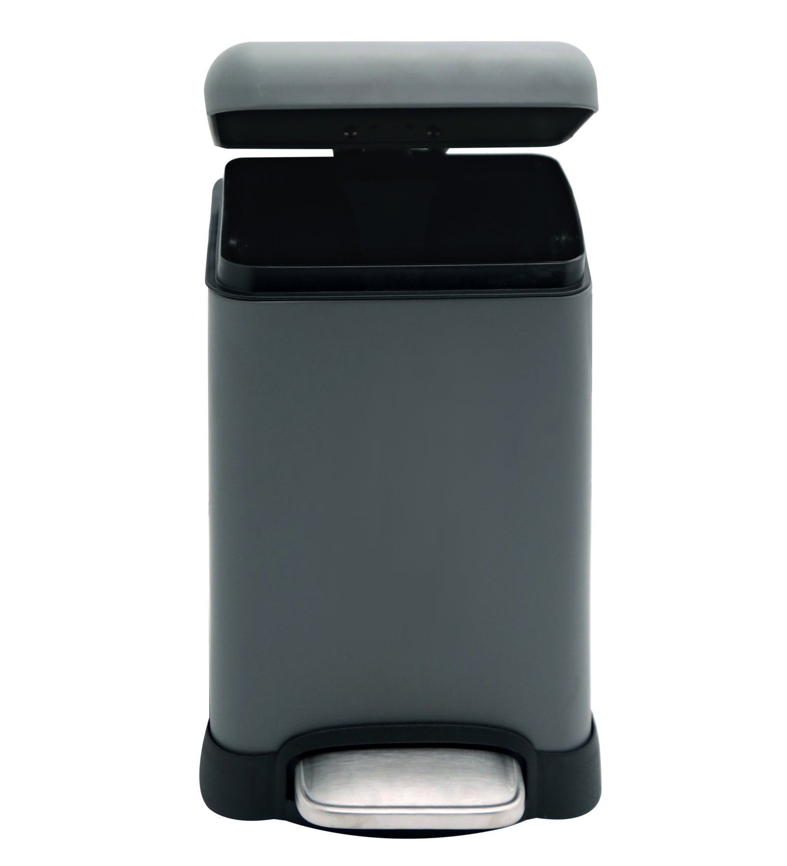 Stainless Steel Soft Close Step Bin 6 Litre Grey