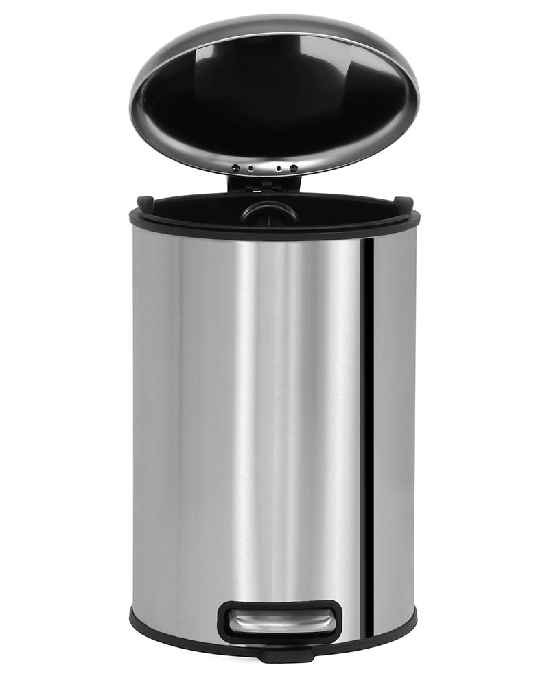 Levente Stainless Steel Soft Close Peddle Dustbins 12 Litre - Pano Pano