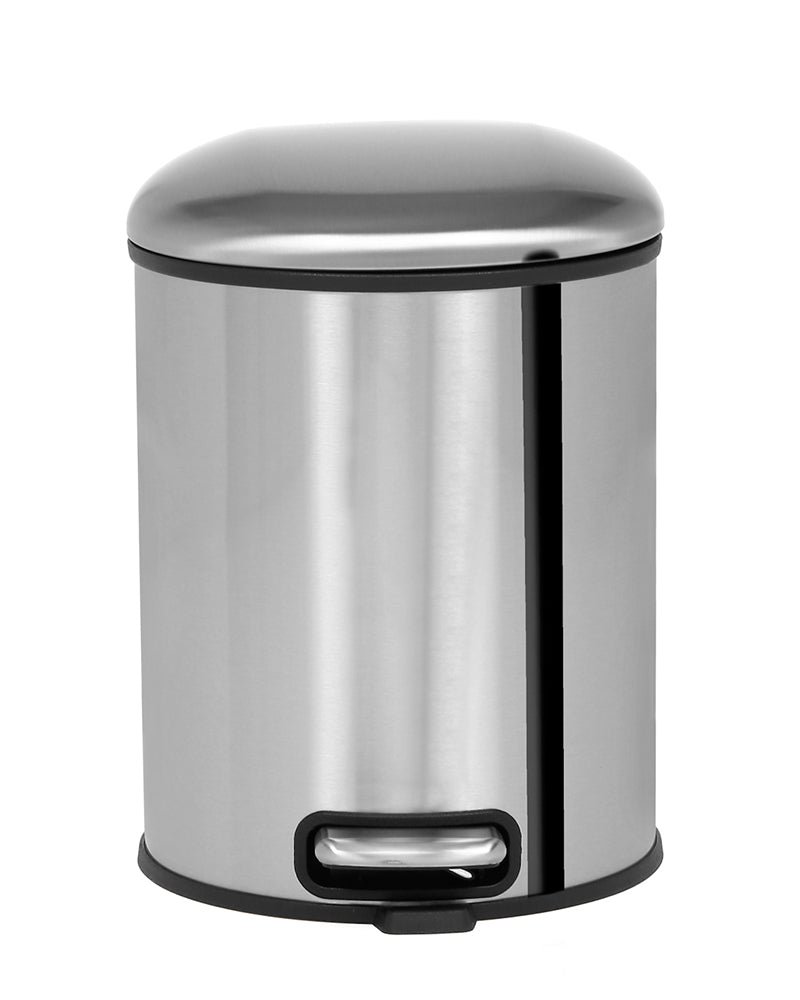 Levente Stainless Steel Soft Close Peddle Dustbins 5 Litre - Pano