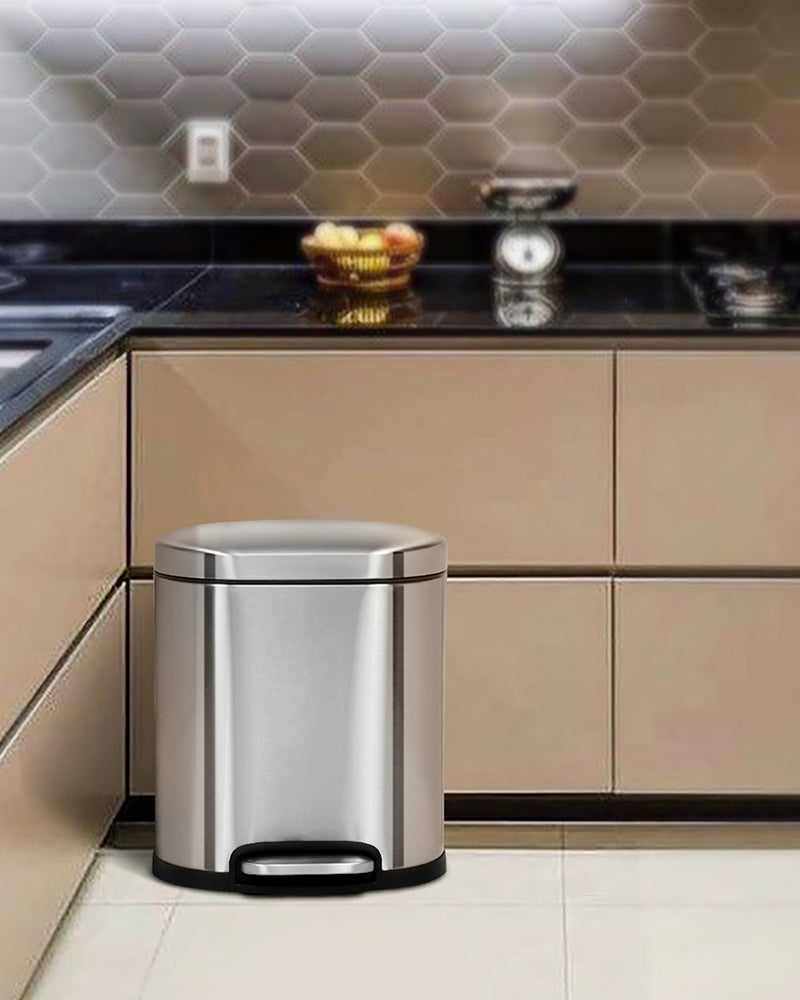 Masa Stainless Steel Soft Close Peddle Dustbins 5 Litre - Pano