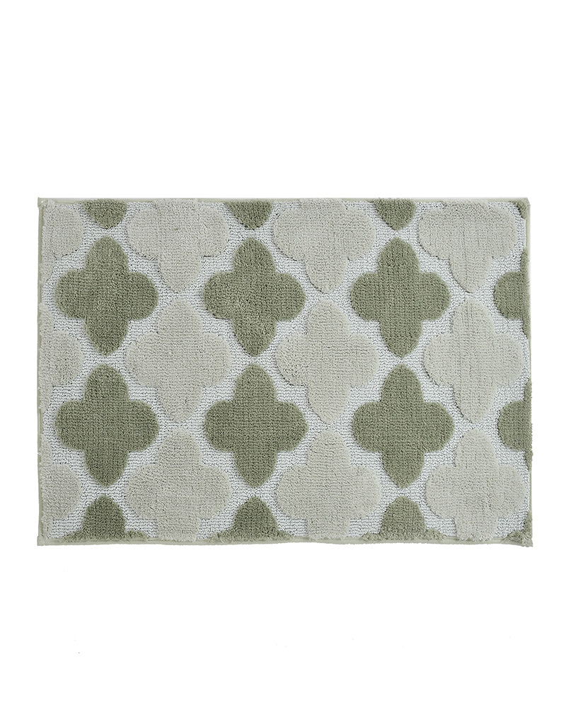 Abstract Microfiber Sage Anti Skid Bathmat - Pano