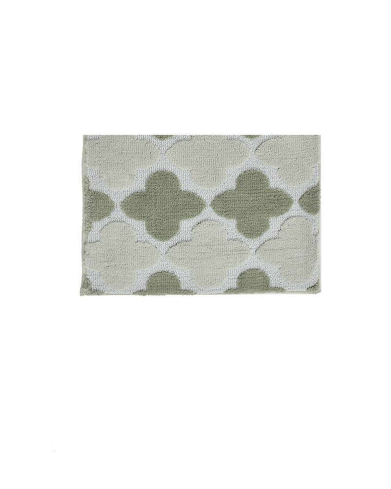 Abstract Microfiber Sage Anti Skid Bathmat - Pano