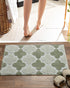 Abstract Microfiber Sage Anti Skid Bathmat - Pano Pano