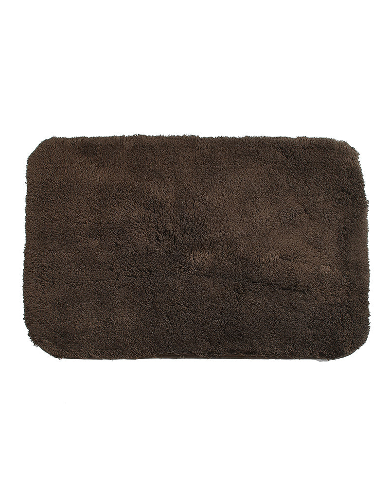 Aura Microfiber Brown Anti Skid Bathmat - Pano