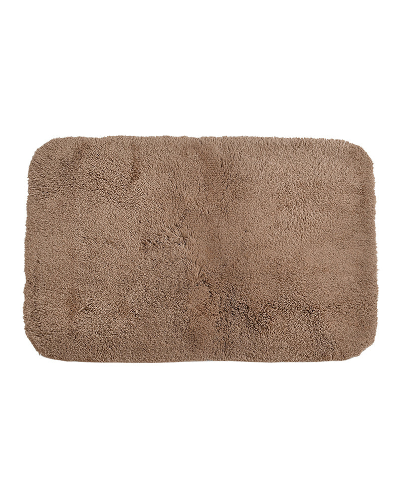 Aura Microfiber Med Brown Anti Skid Bathmat - Pano