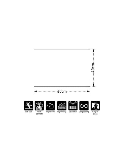 Blocks Microfiber Grey Anti Skid Bathmat - Pano Pano