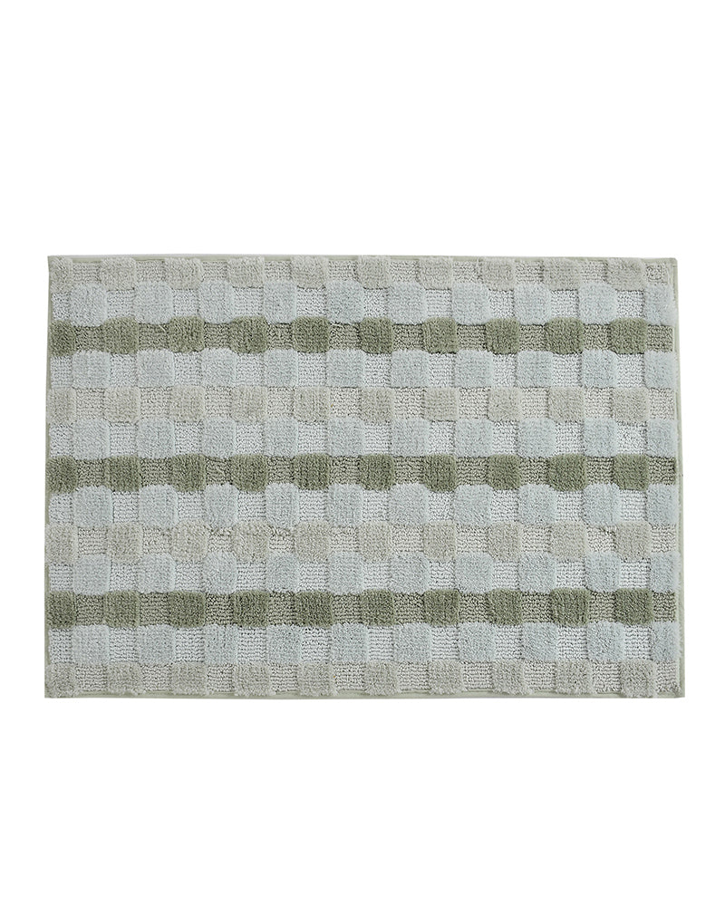 Blocks Microfiber Sage Anti Skid Bathmat - Pano