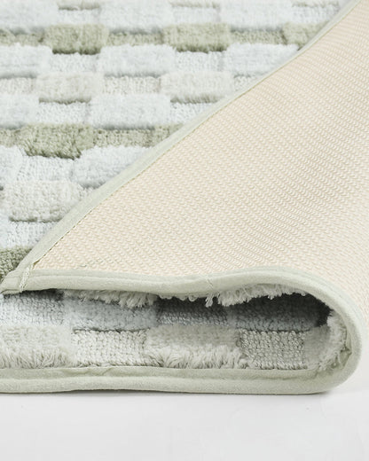 Blocks Microfiber Sage Anti Skid Bathmat - Pano Pano