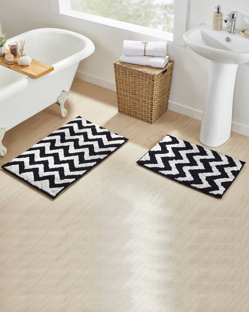 Chevron Stripe Reversible Anti Skid Bathmat