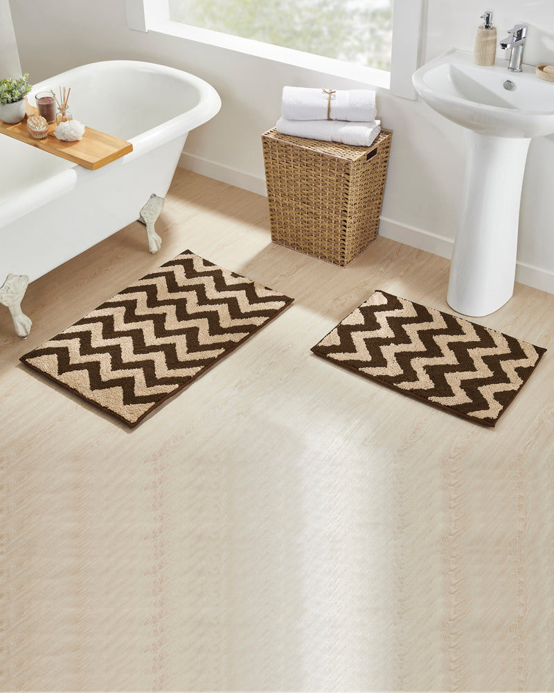 Chevron Stripe Reversible Anti Skid Bathmat