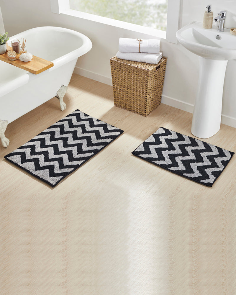 Chevron Stripe Reversible Anti Skid Bathmat