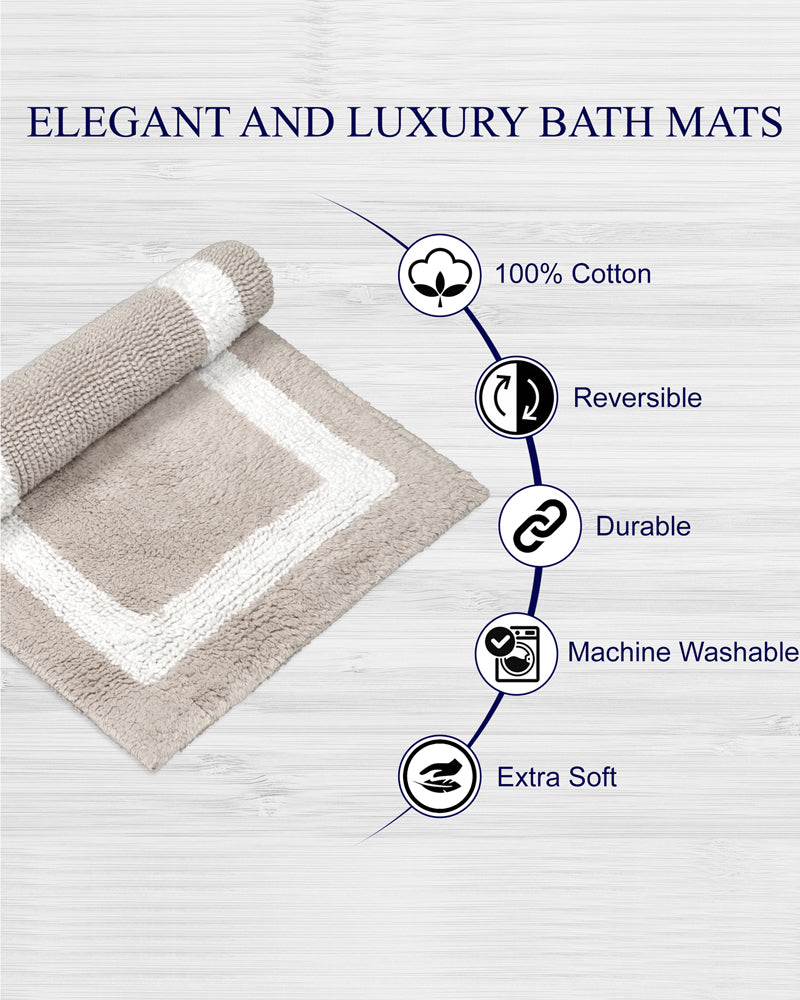 Hotel Collection 100% Cotton Anti Skid Super Soft Bathmat