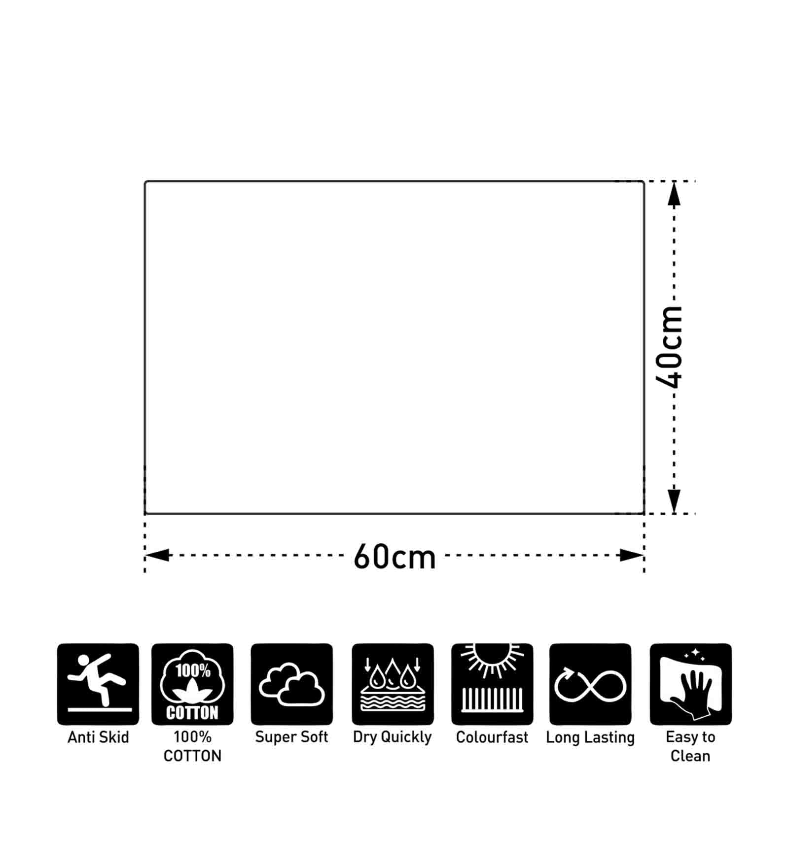 Moraccon Microfiber Anti Skid Bathmat