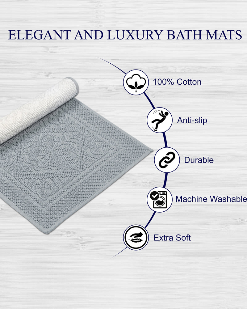 Provence Jacquard Cotton Bath Rug