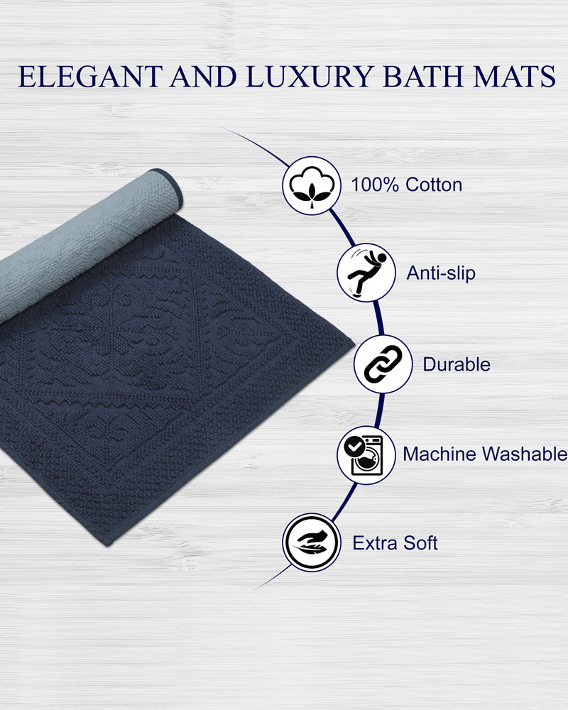 Provence Jacquard Cotton Bath Rug