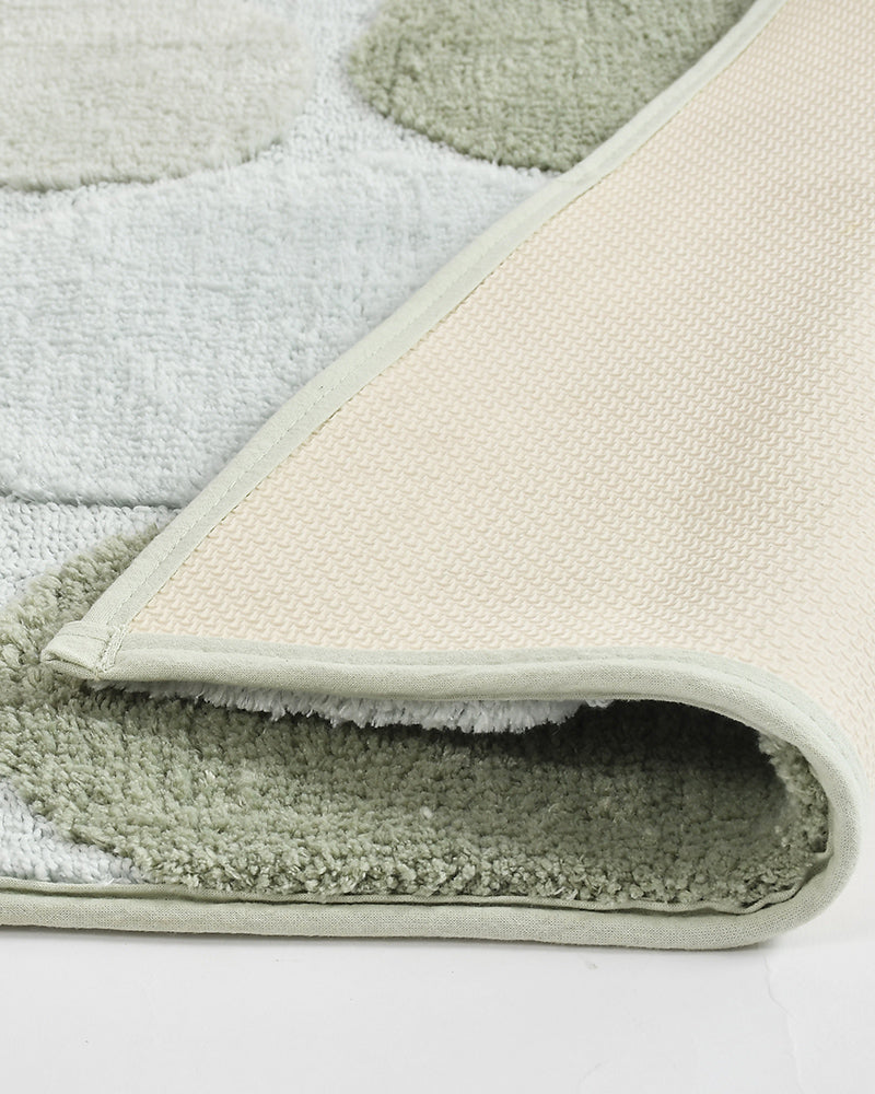 Stone Microfiber Sage Anti Skid Bathmat - Pano