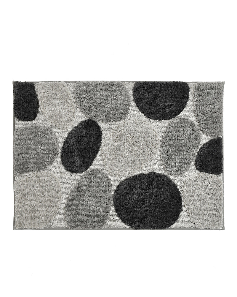 Stone Microfiber Grey Anti Skid Bathmat - Pano