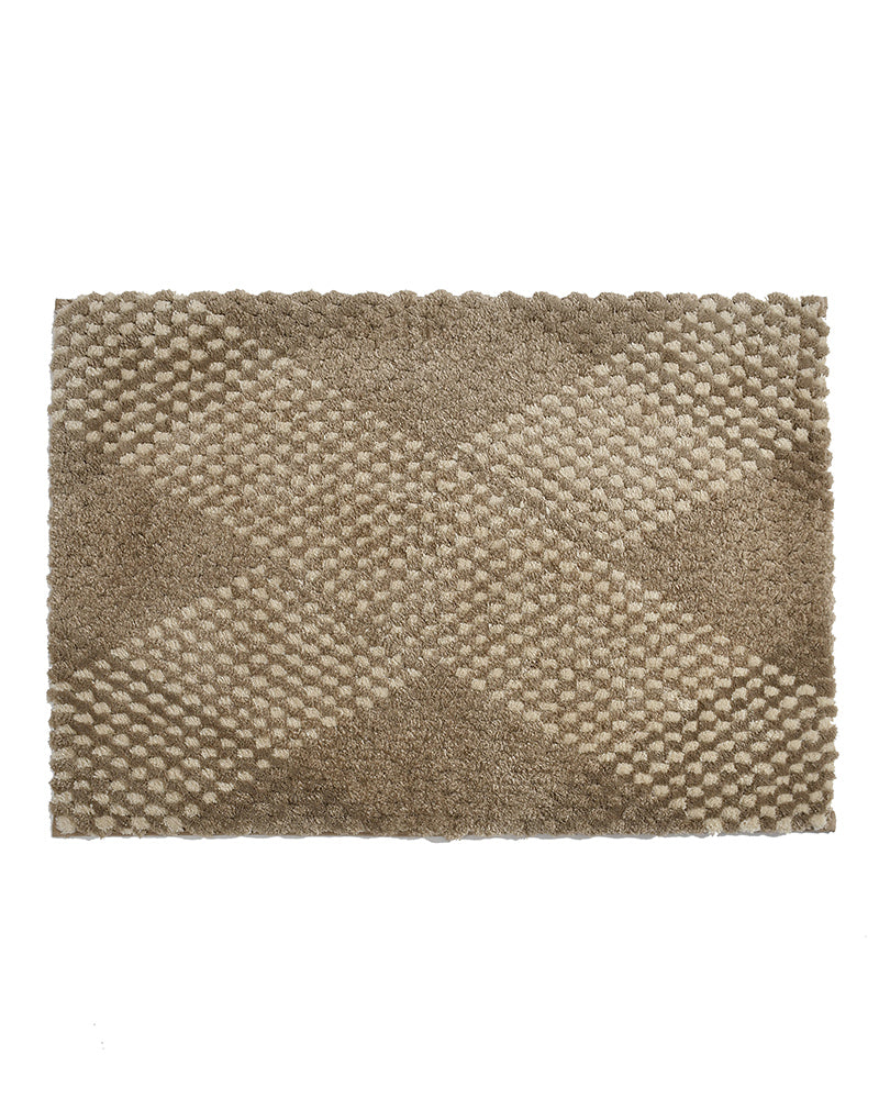 Waffle Microfiber Beige Anti Skid Bathmat - Pano