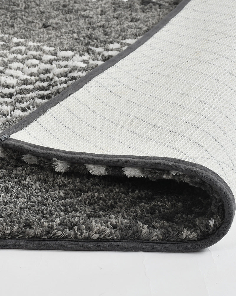 Waffle Microfiber Grey Anti Skid Bathmat - Pano