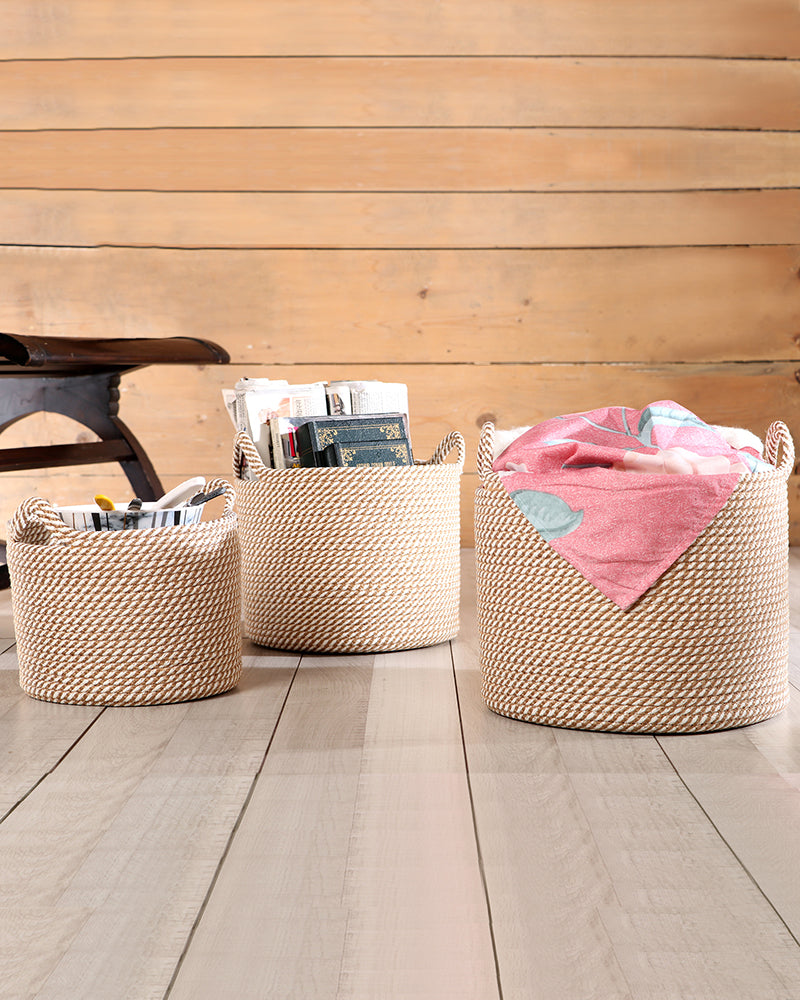 Utility Crest Polypropylene Textured Basket Pano