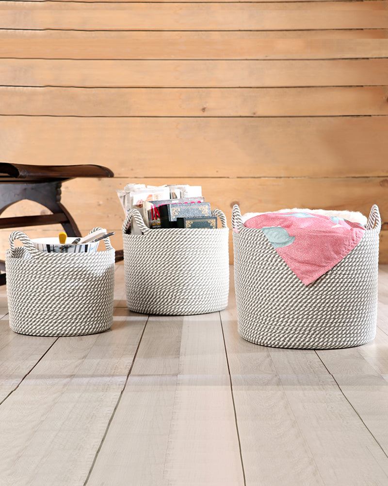 Utility Crest Polypropylene Textured Basket Pano