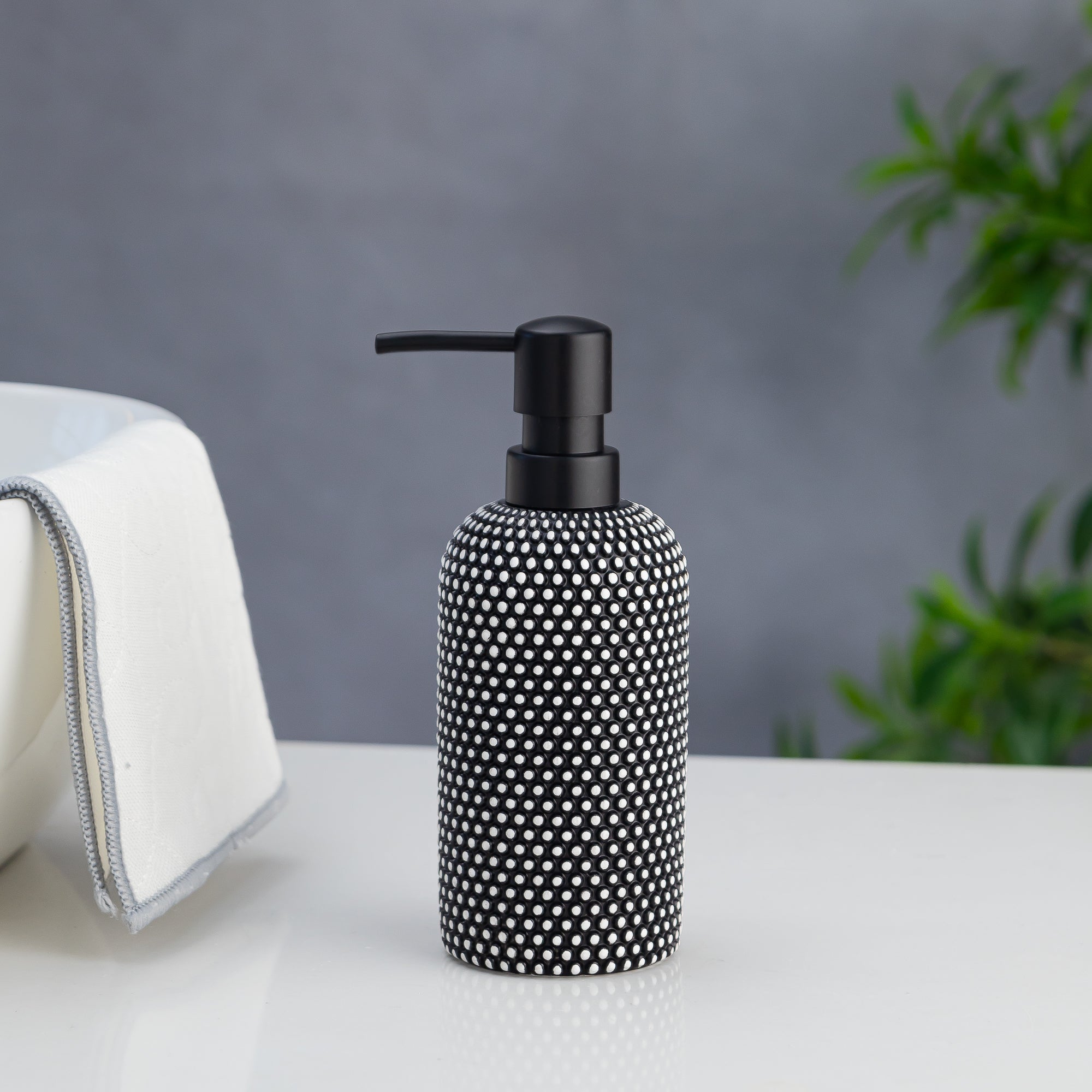 Exclusive Polyresin Soap Dispenser for Handwash for Bathroom Polka Dot - Pano