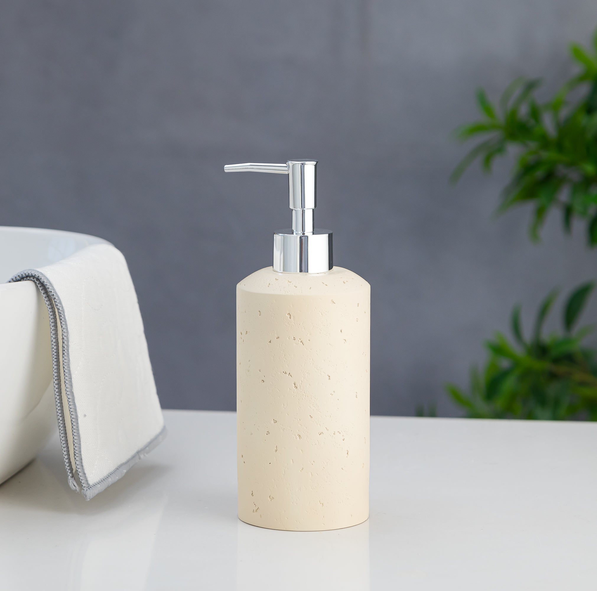 Exclusive Polyresin Soap Dispenser for Handwash for Bathroom Beige - Pano