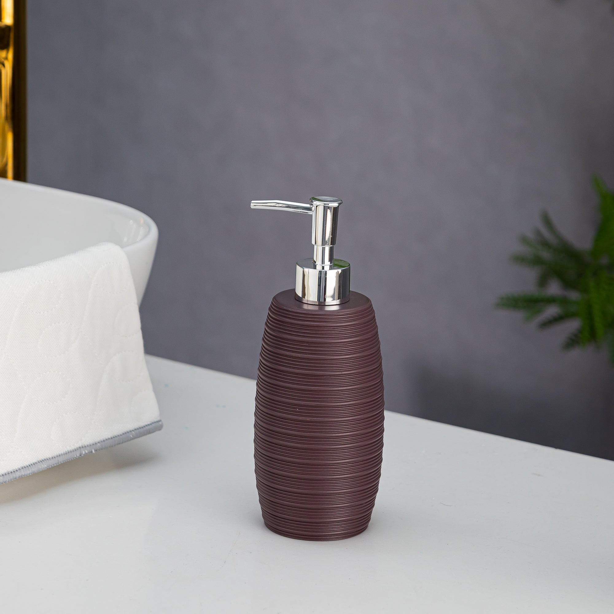Exclusive Polyresin Soap Dispenser for Handwash for Bathroom Purple - Pano