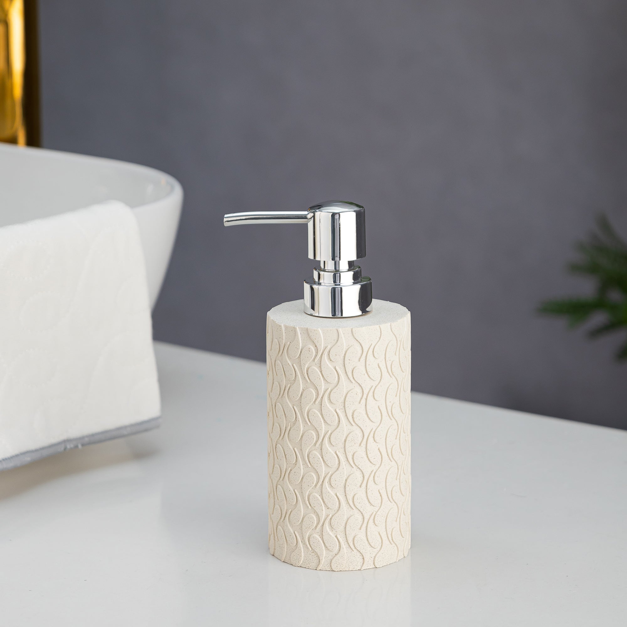 Exclusive Polyresin Soap Dispenser for Handwash for Bathroom Sand - Pano