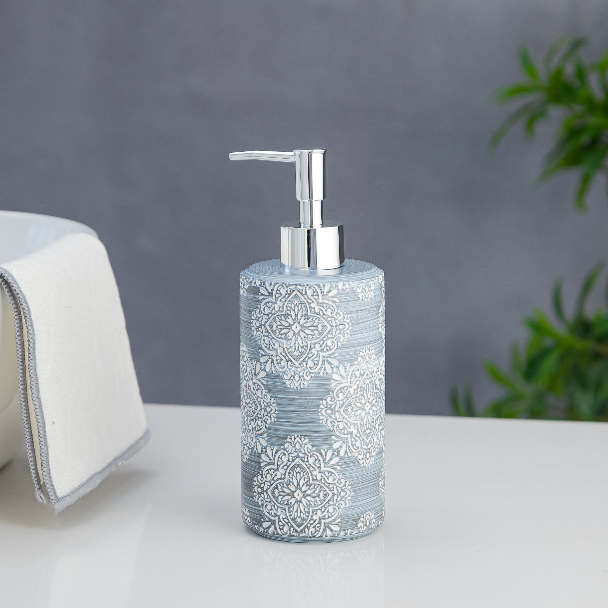 Exclusive Polyresin Soap Dispenser for Handwash for Bathroom Indigo - Pano