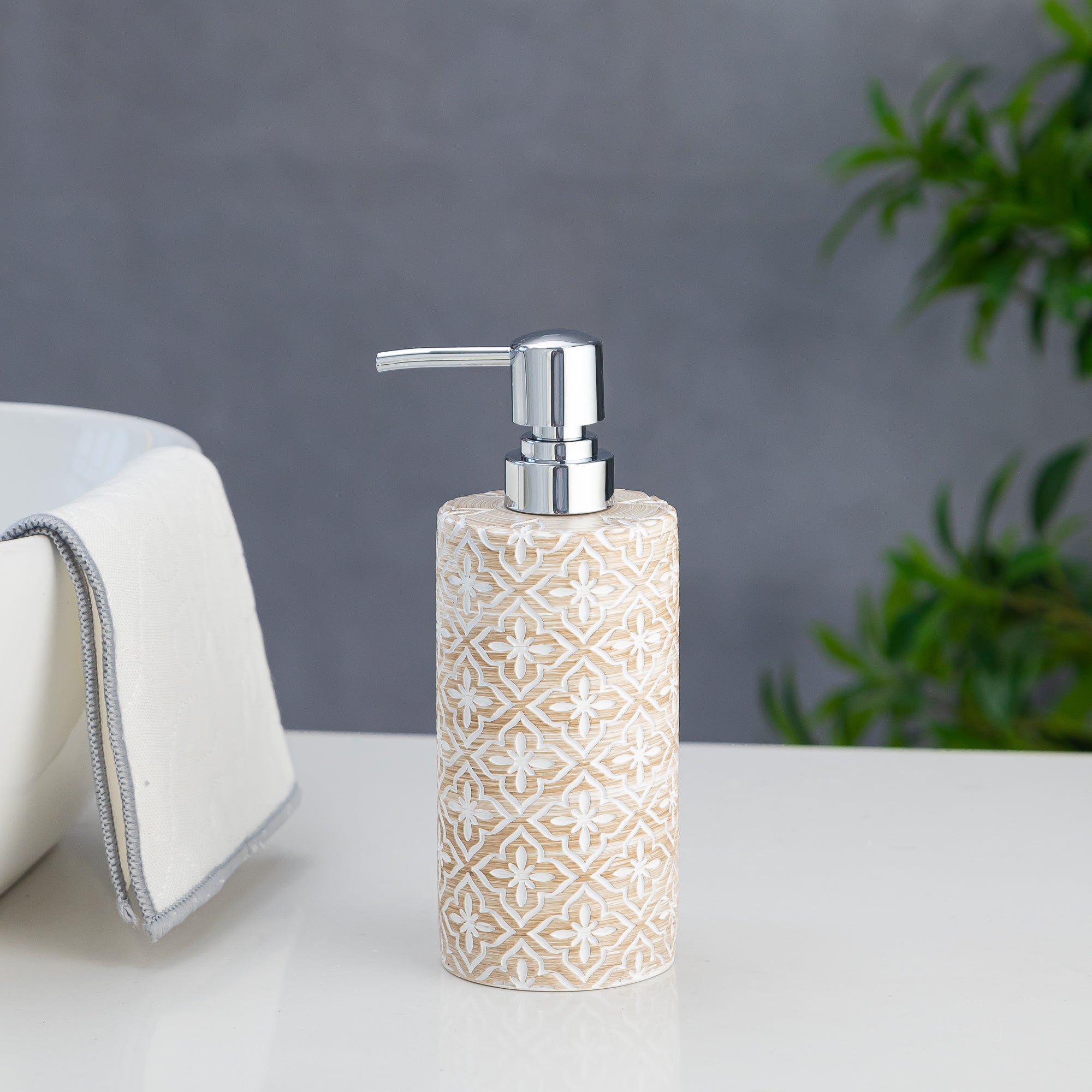 Exclusive Polyresin Soap Dispenser for Handwash for Bathroom Cream - Pano